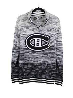 NHL by ILANCO Montreal Canadiens Quarter Zip Knit Sweater